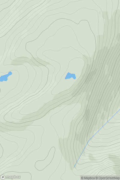 Thumbnail image for Beinn Fhada [Mull and Nearby Islands] [NM639290] showing contour plot for surrounding peak